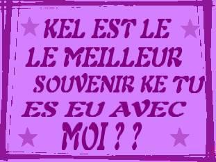 alors c koi cette souvenir ??